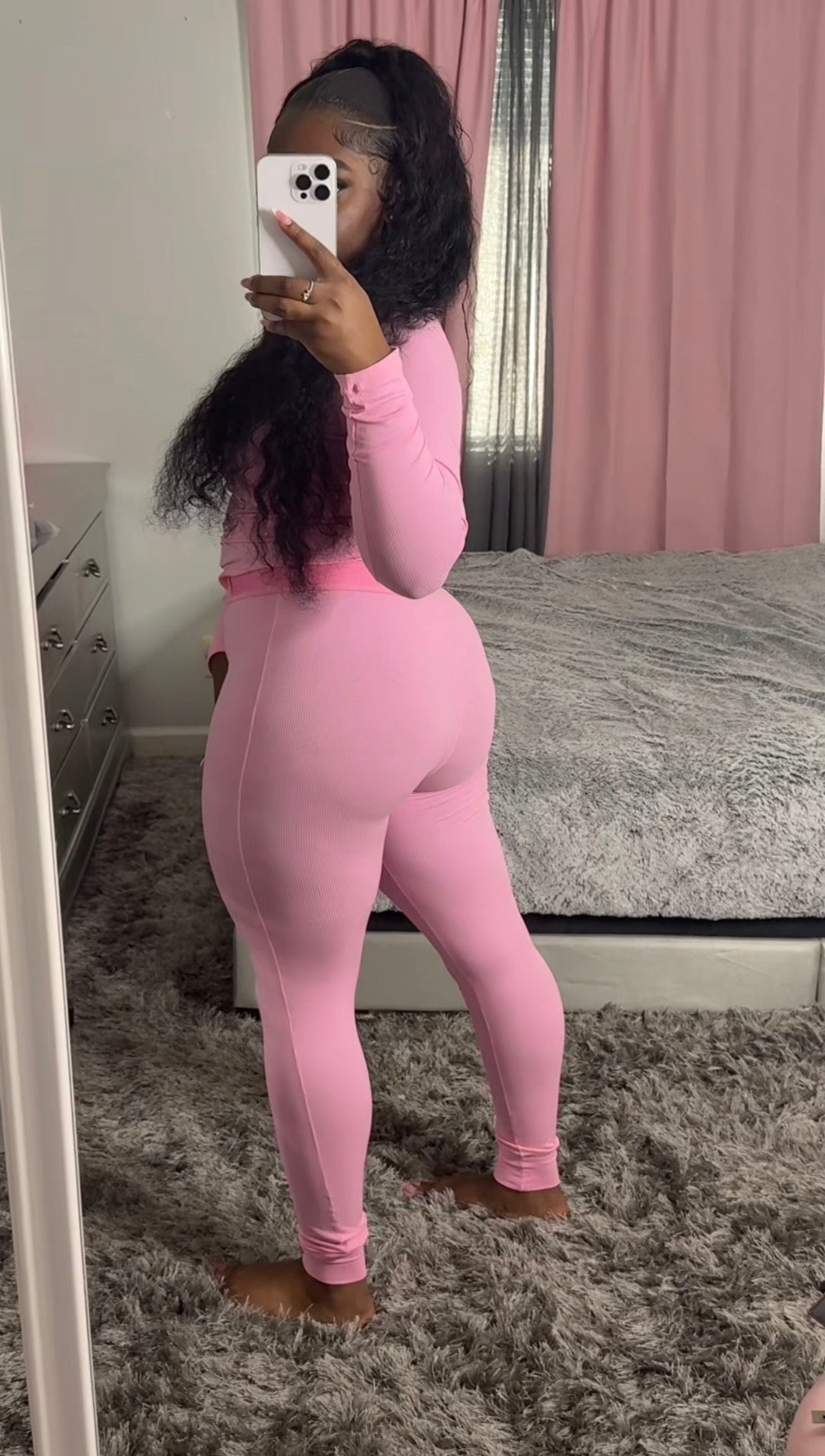 Pink Longsleeve & Leggings Loungewear