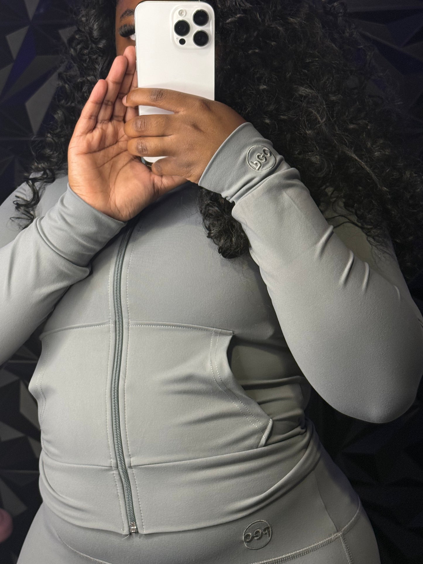 Charcoal Grey Jacket & Straight Leg Pants