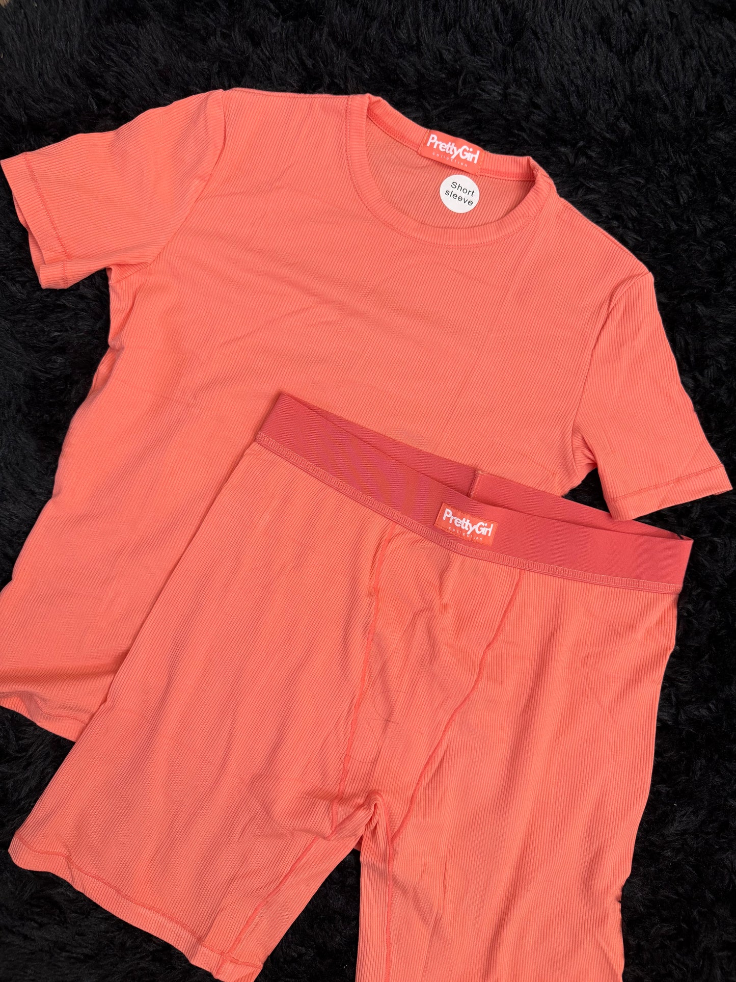 Coral Peach Short Set