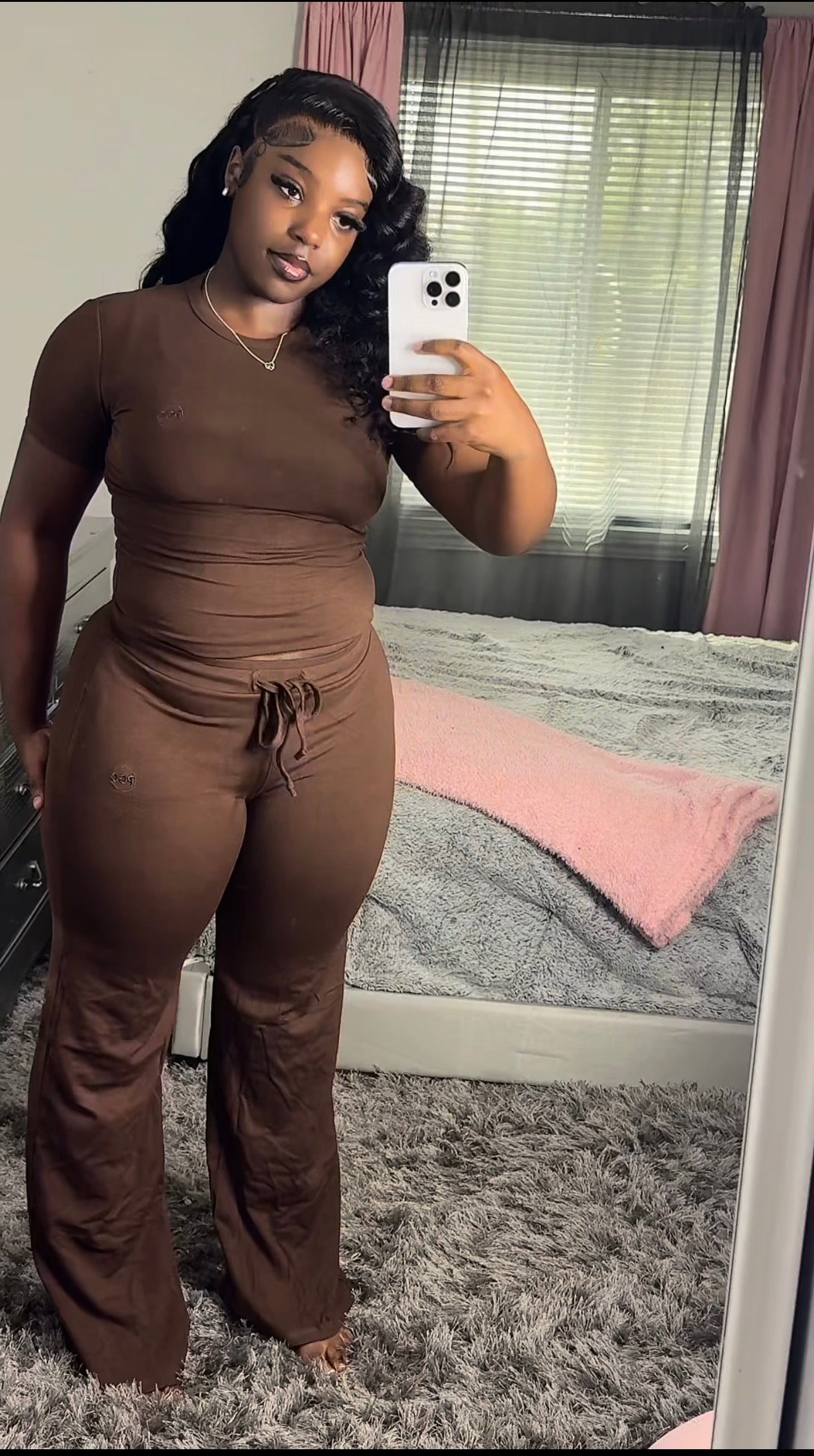 Brown Straight Leg Set