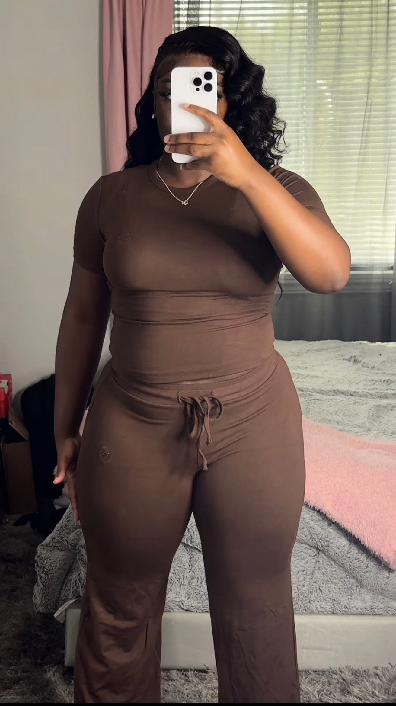 Brown Straight Leg Set