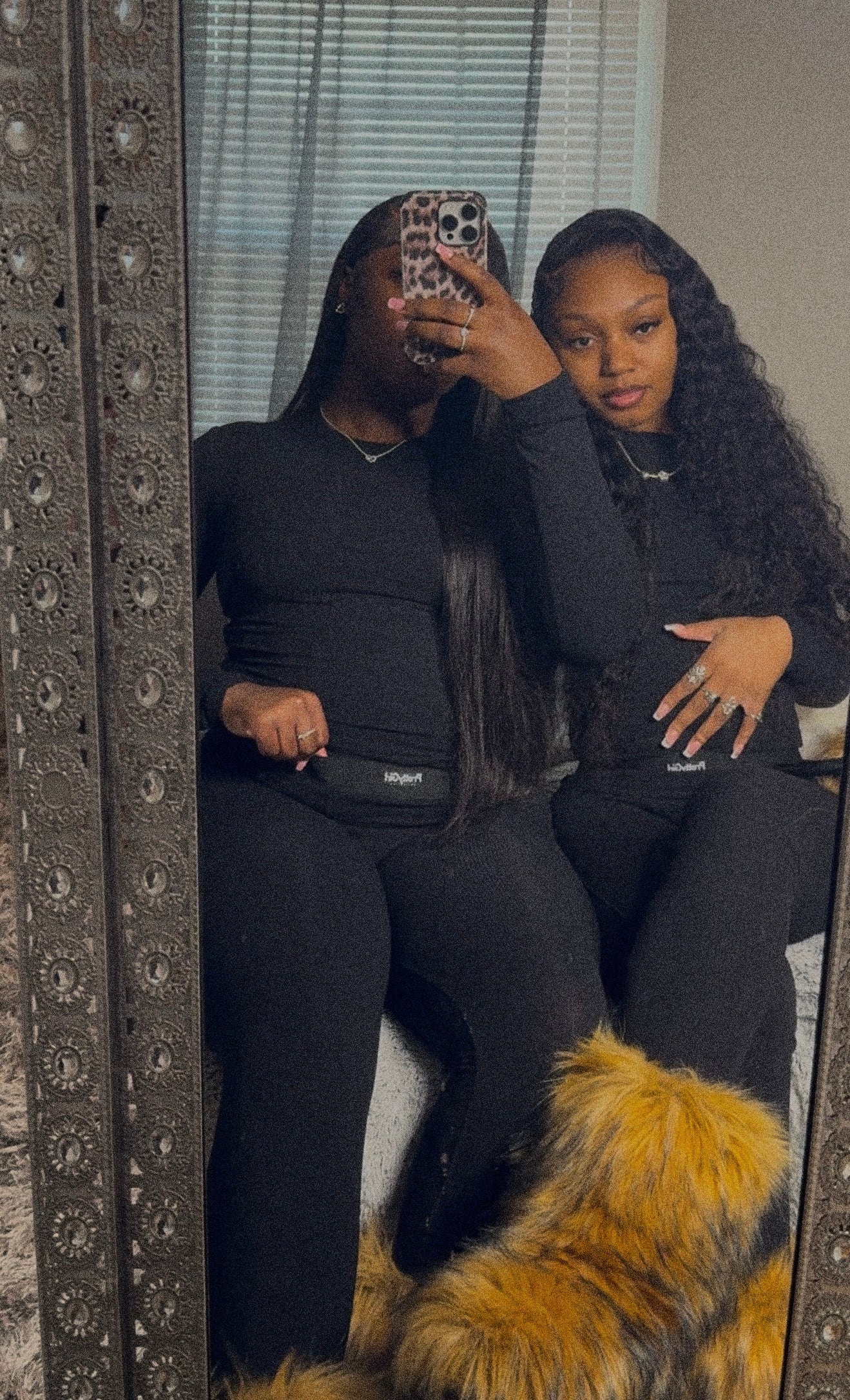 Black Long-sleeve Legging Set