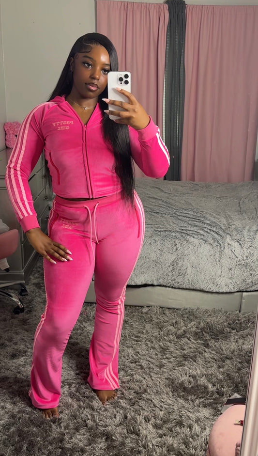 Pink Velour Set
